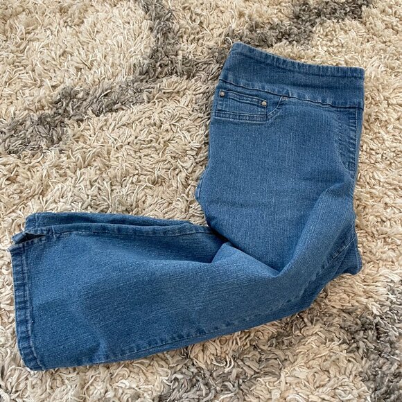 Ruby Rd. Stretch pull-on Denim Capris size 12P - Picture 7 of 11